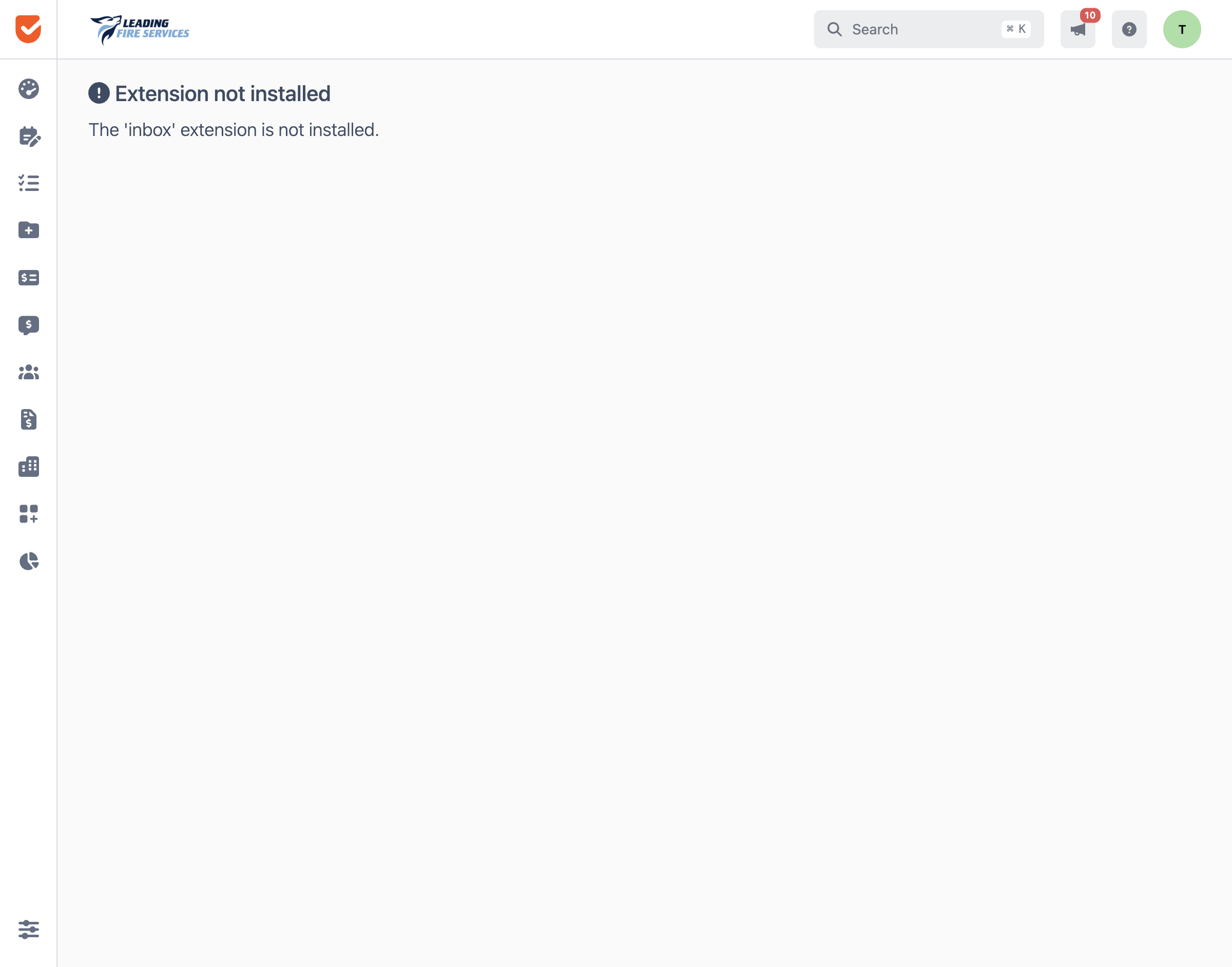 Extension Missing